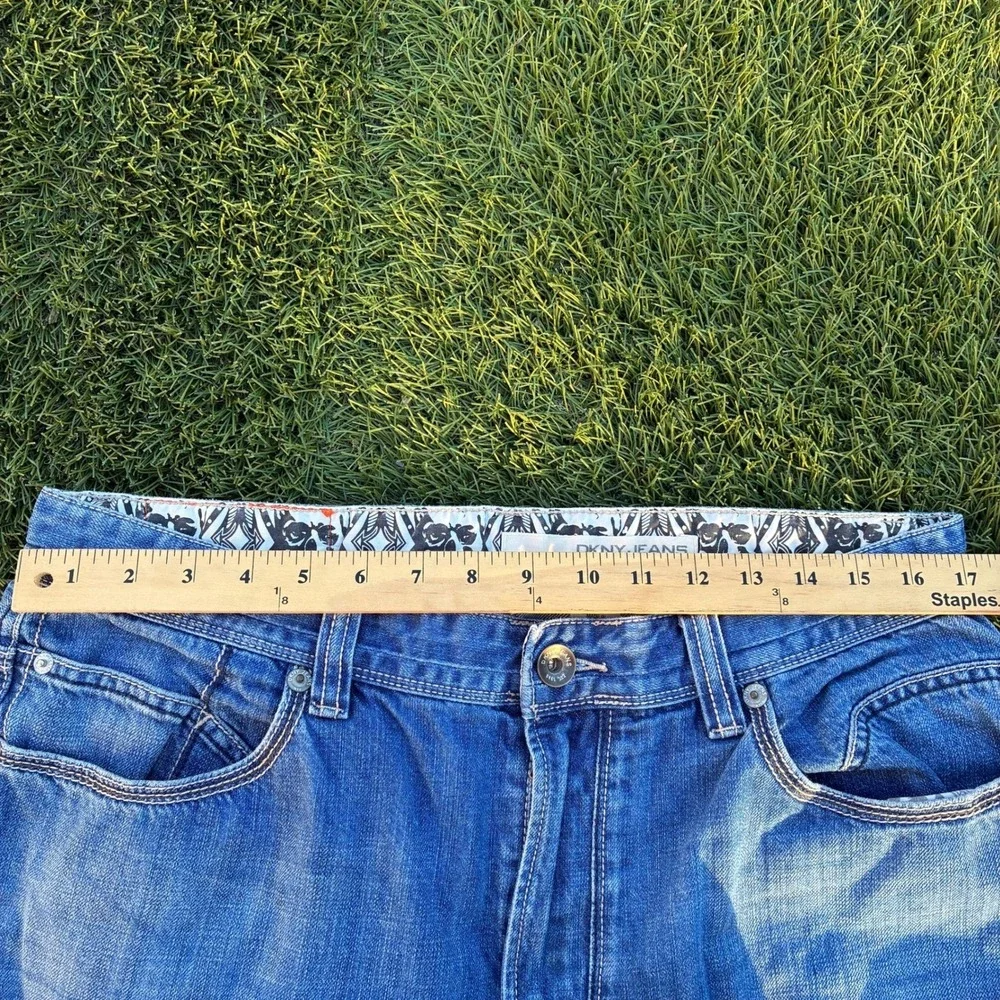 DKNY Jeans Mens 33x28 Straight Leg Denim Pants Blue Y2K Vintage Style Y2K 90s